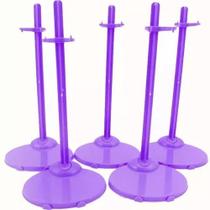 Kit 3 Suporte Roxo Para Boneca- Compatível com Barbie * Pedestal Kit 3 Suporte Roxo Para Boneca- Compatível com Barbie * Pedestal