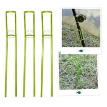 Kit 3 Suporte Simples Apoio para Vara de Pesca 25x3,5cm Fixo Verde Fluorescente