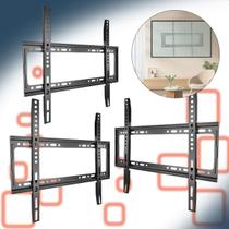 Kit 3 Suporte Universal Fixo 23 a 63 Pol de Parede Slim Até 50Kg Tv Led Plasma Oled Com Parafusos