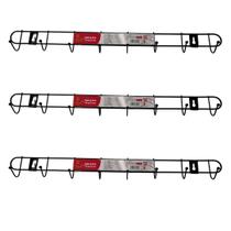 KIT 3 Suportes Cabideiro de Ganchos Aramado Metal 8 Ganchos Cabide de Parede para Porta Multiuso Cozinha
