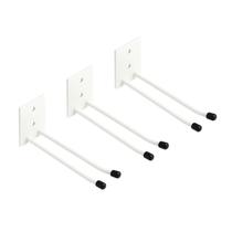 Kit 3 Suportes de Parede 30cm Organizador Multiuso para Rodos e Vassouras 21 Lugares - NV803PR
