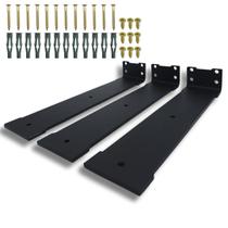 Kit 3 Suportes De Parede Cantoneira Larga Para Prateleira Mão Francesa 30cm Aço Alta Durabilidade