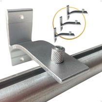 Kit 3 Suportes Inove 100% Aluminio Trilho Suíço Ou Varão Wave - Varias Cores