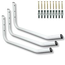 Kit 3 Suportes Multiuso De Parede Organização Cadeira Bike Estilo Moderno Aço