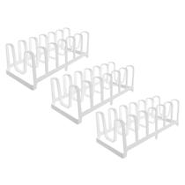 Kit 3 Suportes Organizadores de Tampas de Panela Multiuso OU Cozinha Tábuas Copos Formas Branco Kit 3 Suportes Organizadores de Tampas de Panela Multiuso OU Cozinha Tábuas Copos Formas Branco