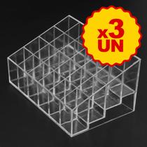Kit 3 Suportes Organizadores em Acrílico 24 Batons Rímel Maquiagem Kit 3 Suportes Organizadores em Acrílico 24 Batons Rímel Maquiagem
