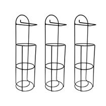 Kit 3 Suportes Papel Higiênico De Chão Em Ferro Cor Preto