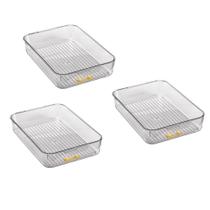 Kit 3 Suportes para Geladeira 30x20cm Gaveta Organizadora Kit 3 Suportes para Geladeira 30x20cm Gaveta Organizadora