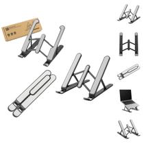 Kit 3 Suportes para Notebook Preto com Design Ergonômico e Nota Fiscal para Empresa Garantida