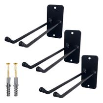 Kit 3 Suportes Porta Vassoura Rodo Parede Gancho Organizador