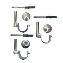 Kit 3 Suportes Simples de Teto para Varão de Cortina 19mm