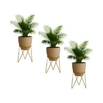 Kit 3 Suportes Tripé 40x28 para Vaso de Chão em Aço Carbono - NV511 Kit 3 Suportes Tripé 40x28 para Vaso de Chão em Aço Carbono - NV511