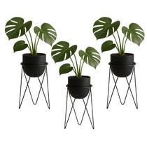 Kit 3 Suportes Tripé 45x15 para Vaso de Chão em Aço Carbono - Médio NV516BPG