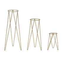 Kit 3 Suportes Tripé de Chão para Vasos de Plantas e Flores - 30cm 45cm 60cm - Ferro