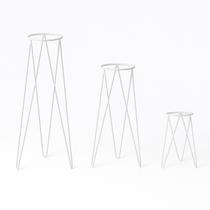 Kit 3 Suportes Tripé de Chão para Vasos de Plantas e Flores - 30cm 45cm 60cm - Ferro