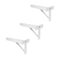 Kit 3 Suportes Tubulares 3 Furos de Parafusar Pia 50x5cm Reforçado - NV410P Kit 3 Suportes Tubulares 3 Furos de Parafusar Pia 50x5cm Reforçado - NV410P