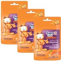 Kit 3 Supra C Kids Suplemento de Vitamina C Para Crianças em Goma Sabor Laranja 30 Unidades Cada Kit 3 Supra C Kids Suplemento de Vitamina C Para Crianças em Goma Sabor Laranja 30 Unidades Cada