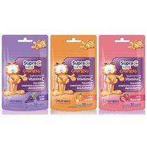 Kit 3 Supra C Kids Suplemento de Vitamina C Para Crianças em Goma Sabor Uva, Morango e Laranja 30 Unidades Kit 3 Supra C Kids Suplemento de Vitamina C Para Crianças em Goma Sabor Uva, Morango e Laranja 30 Unidades