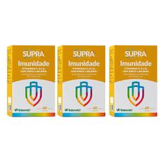 Kit 3 Supra Imunidade Vitaminas, Zinco E Selênio 60 Capsulas Kit 3 Supra Imunidade Vitaminas, Zinco E Selênio 60 Capsulas
