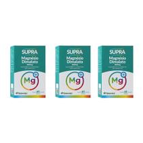 Kit 3 Supra Magnésio Dimalato 300mg 60 Cápsulas Herbamed
