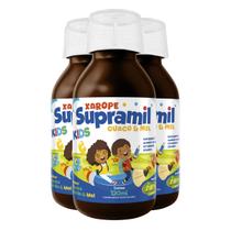 Kit 3 Supramil Xarope Infantil Guaco Limão e Mel Unilife 120 ml
