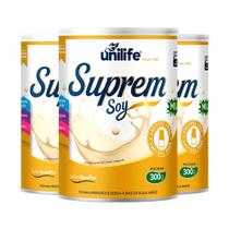 Kit 3 Suprem Soy Unilife Bebida de Soja Sabor Baunilha 300g Kit 3 Suprem Soy Unilife Bebida de Soja Sabor Baunilha 300g