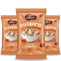 Kit 3 Suspiros Caramelo Proteicos La Ganexa Zero Açúcar Low Carb Fitness