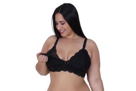 kit 3 Sutiã Amamentação Plus Size Reforçado Renda Gestante Top Maternidade