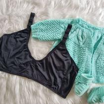 Kit 3 Sutiã Amamentação Reforçado Microfibra Alça Abre Fácil Gestante Grávida Plus Size