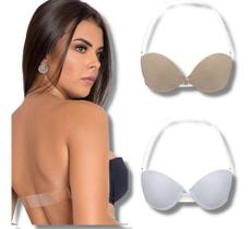 Kit 3 Sutiã Bojo C/ 2 Alças De Silicone Costas Nua Invisível Kit 3 Sutiã Bojo C/ 2 Alças De Silicone Costas Nua Invisível