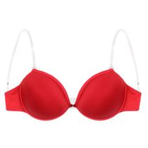 Kit 3 Sutiã com bojo liso alça transparente removível silicone Sem Alças