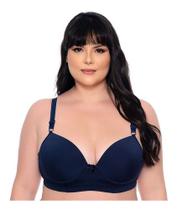Kit 3 Sutiã Plus Size Básico Reforçado Bojo Liso Até 54