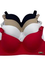 Kit 3 Sutiã Reforçado Duplo Fecho em Microfibra Premium Com Bojo Direto Da Fabrica Kit 3 Sutiã Reforçado Duplo Fecho em Microfibra Premium Com Bojo Direto Da Fabrica