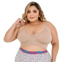 Kit 3 Sutia Sem Bojo Plus Size Reforçado Sem Aro Feminino Confort Simples Kit 3 Sutia Sem Bojo Plus Size Reforçado Sem Aro Feminino Confort Simples