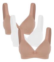 Kit 3 Sutia Top Daily Trifil Com Bojo Sem Costura Original