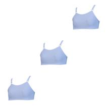 Kit 3 Sutiã Top Juvenil Algodão Sem Bojo Tamanho:MCor:Branco