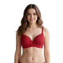 Kit 3 Sutiãs Bojo Feminino Adulto Alça Reforçada Ajustável Sustentação Detalhe Renda Kit 3 Sutiãs Bojo Feminino Adulto Alça Reforçada Ajustável Sustentação Detalhe Renda