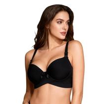 Kit 3 Sutiãs Feminino Adulto Bojo Base Cruzada Alça Larga Ajustável Fecho Costas Push Up