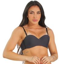 Kit 3 Sutiãs sem alça Sem Alça Com Bojo Push Up Reforçado Sustentação