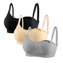 KIT 3 Sutiãs Sutian Soutien De Amamentação Bojo Removível COR:PRETO/CINZA/BEGETAMANHO:M KIT 3 Sutiãs Sutian Soutien De Amamentação Bojo Removível COR:PRETO/CINZA/BEGETAMANHO:M