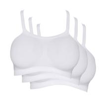 Kit 3 Sutiãs Top Hanes Bandini sem Costura H299 Branco - G Kit 3 Sutiãs Top Hanes Bandini sem Costura H299 Branco - G