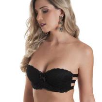 kit 3 Sutiãs Top Sem alças Rendado Bojo Alça Tripla Lingerie Sexy