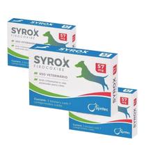 Kit 3 Syrox 57mg Antiinflamatório para Cães 14 comprimidos Syntec