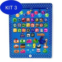 Kit 3 Tablet Infantil Educativo Da Galinha Pintadinha