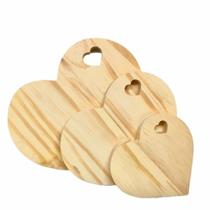 Kit 3 Tabuas de pinus coração Kit 3 Tabuas de pinus coração
