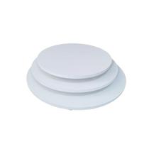 Kit 3 tabuleiro redondo mdf branco 20cm x 6mm