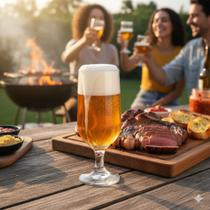 Kit 3 Taças Eden De Vidro Transparente Para Cerveja 350ml