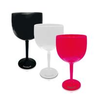 Kit 3 Taças Gin Preta, Branca E Rosa Acrílico Ps