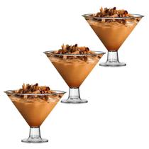 Kit 3 Taças Martine Pequena Acrílico Incolor Cristal 1,1L Kit 3 Taças Martine Pequena Acrílico Incolor Cristal 1,1L