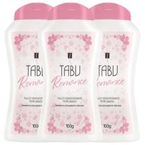 Kit 3 Talco Desodorante Perfumado Tabu Romance 100G - Dana